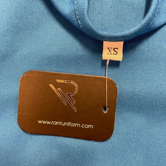 Rant Medical Scrubs Top. Turquoise. Size XS - Picture 8 of 9